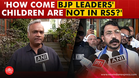 What did Priyank Kharge and Chandrashekhar Azad say on RSS ban on govt properties in Karnataka?