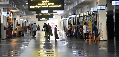 The Tiruchy corporation has deployed around 150 sanitation workers at the Panjappur integrated bus terminus on shift basis 