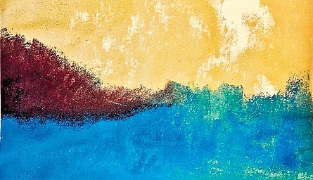 Painting made with oil pastels