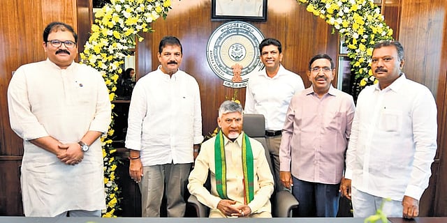 CM N Chandrababu Naidu inaugurates the CRDA building in Amaravati I Express