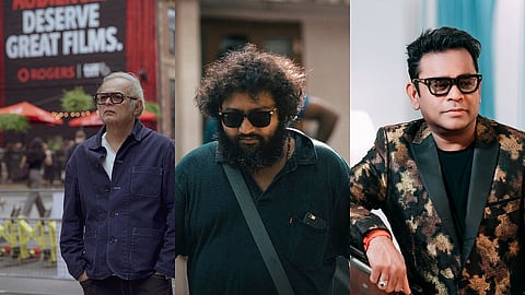 (from left) Hansal Mehta, Lijo Jose Pellissery and AR Rahman