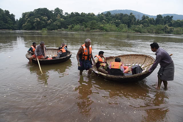 Training and safety inspection underway of the coracle rides
