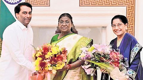The President accepted the invitation and expressed her joy that the centenary celebrations of Bhagawan.