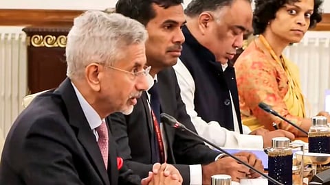 External Affairs Minister S Jaishankar during the opening remarks at the 1st India-Egypt Strategic Dialogue in New Delhi (Photo | PTI)