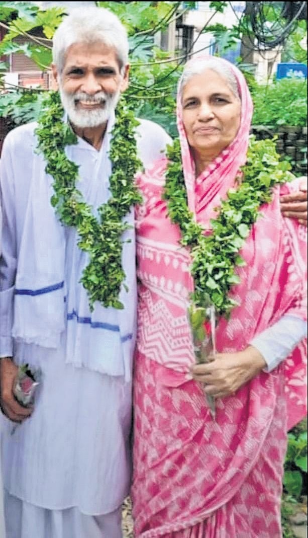 advocate and actor C Shukkur and his wife Dr Sheena