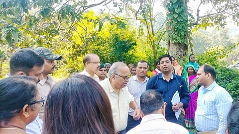 Visit By Oversight Authority of OMBADC, Justice AK Patnaik in Sundergarh.