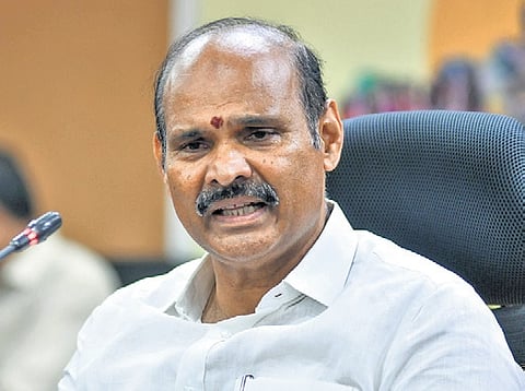 Chief Minister Nara Chandrababu Naidu takes representations from the public at the TDP central office on Saturday.