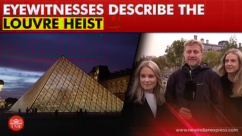 Visitors queue to enter the Louvre museum three days after historic jewels were stolen in a daring daylight heist, Wednesday, Oct. 22, 2025 in Paris.