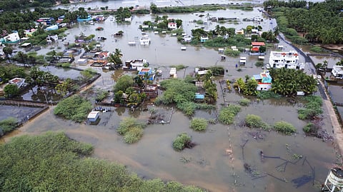 A residential area in Mandapam, Ramanathapuram, waterlogged. 36 residents were relocated to relief camps  