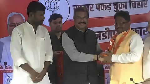 Former Bihar MP Anil Sahni resigned from RJD and joined the BJP ahead of the assembly elections.