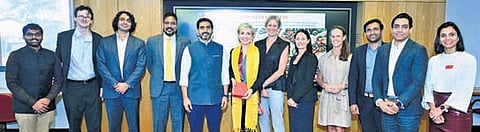 HRD Minister Nara Lokesh with representatives of Griffith University.