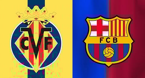 Villarreal and Barcelona logos used for representation purposes only.