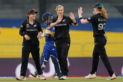 New Zealand veteran Sophie Devine being given a guard of honour after their match against England on Sunday
