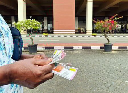 Image of a woman selling lottery tickets used for representational purposes only. 