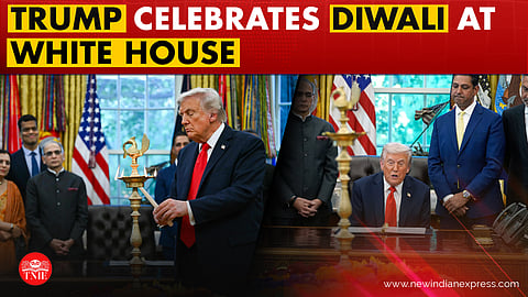 President Donald Trump with Prime Minister Narendra Modi.