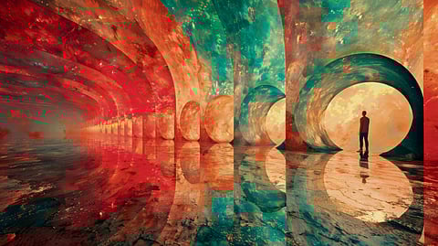 The three lights on the path