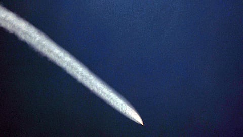 This photo provided by North Korean government, shows what it says a test of a hypersonic projectile at an undisclosed place in North Korea, Wednesday, Oct. 22, 2025