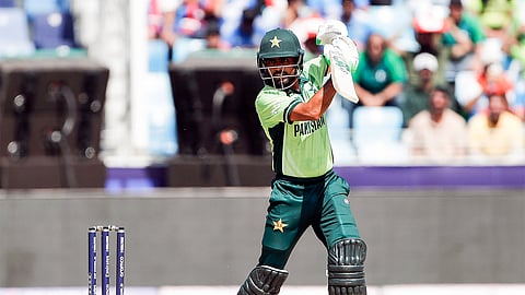 The incident occurred in the 21st over of Pakistan’s innings when Babar hit the stumps with his bat before leaving the crease.