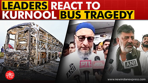 Leaders from around the country express sorrow at the Kurnool bus accident