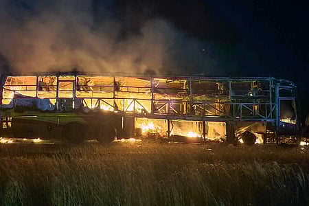 Naveen Kumar, a software professional from Hayathnagar, Hyderabad, recalled the moment of horror: “I was asleep when I heard a loud bang. Flames were spreading like monsters."