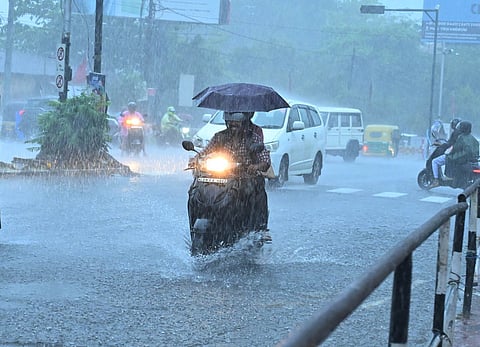  Heavy rain poured down in Alappuzha on Friday. Scenes from Mulackal Teruvu