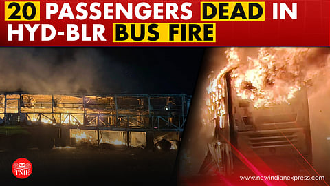 Hyderabad-Bengaluru private bus catches fire after accident, 20 out of 42 passengers dead