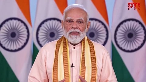 Prime Minister Narendra Modi  virtually addressing Rozgar Mela.