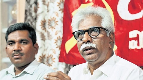 CPM State secretary V Srinivasa Rao.