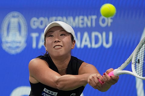 Sahaja Yamalapalli in action on Wednesday