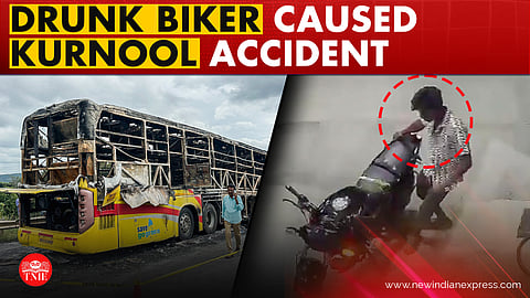 Drunk biker caused Kurnool bus accident, says forensic report