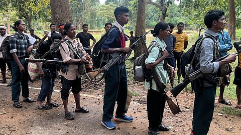 The surrendered cadres four self-loading rifles (SLR), two INSAS assault rifles, six .303 rifles, two single-shot rifles and one Barrel Grenade Launcher (BGL).