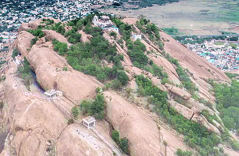 Sikkandar dargah on the top of the hill in Thiruparankundram.