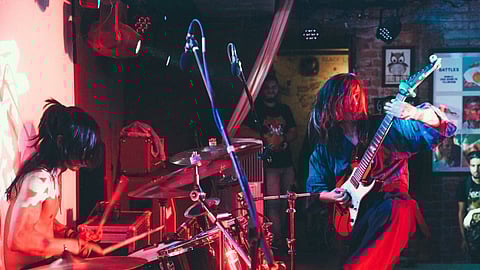 A candid shot from the Bangalore Death Fest