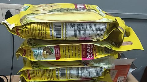 Seized jackfruit packets containing Marijuana valued at Rs 4.94 crore