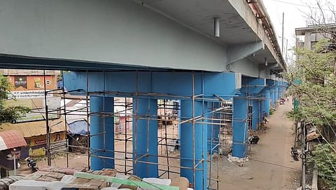 Of the 35 deck joints being replaced with new strip seal joints, welding was completed on 10 deck joints on Tuesday. 