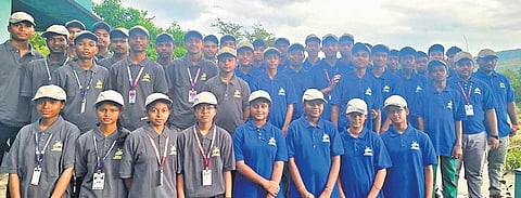 The team of students selected for conducting tiger census in Debrigarh.