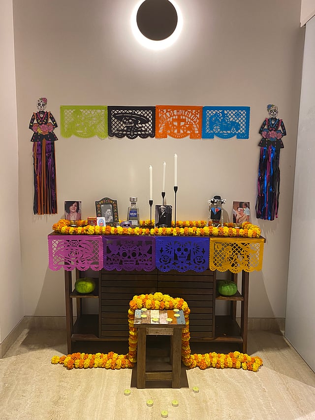 Traditional Day of the Dead altar