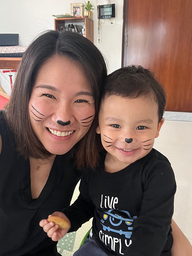 Joonie Tan and son, Zev