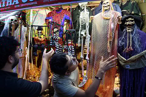 Customers check out costumes at Broadway