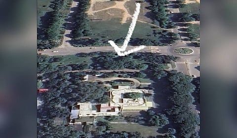 BJP shared what it claimed were satellite images of the property, shared on X.