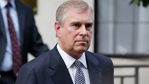 Britain's Prince Andrew leaves King Edward VII hospital in London after visiting his father Prince Philip, June 6, 2012.