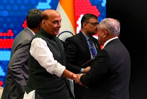  Defence Minister Rajnath Singh during the ASEAN-India Defence Ministers' Informal Meeting, in Kuala Lumpur, Malaysia. 
