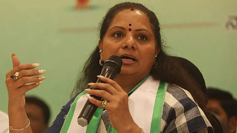 Telangana Jagruthi president K Kavitha.