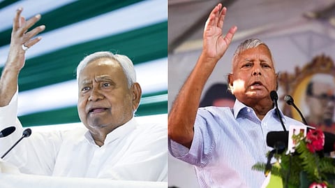 Bihar Chief Minister Nitish Kumar and former Chief Minister Lalu Prasad Yadav.