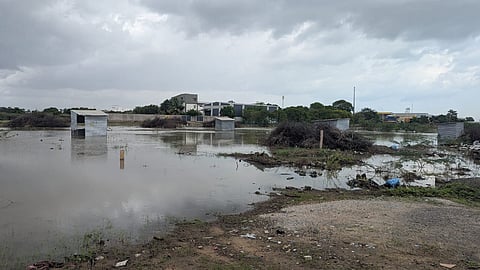 Few people had initially set up huts, but they had to decamp due to flooding, lack of amenities, and safety issues.