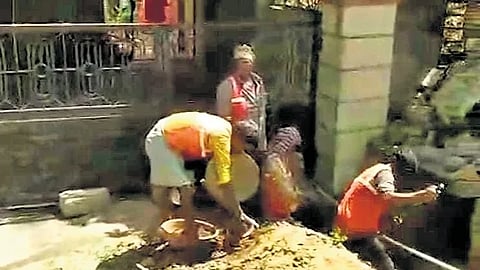 Engineers from the Greater Bengaluru Authority fixed the side drains and cleaned the storm water drain.
