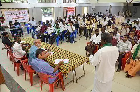 Arappor Iyakkam held a public hearing on illegal quarrying in Tirunelveli.