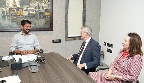 Canadian High Commissioner Mr. Christopher Cooter and his delegation met Chief Minister Revanth Reddy at the latters residence in Hyderabad on Saturday.