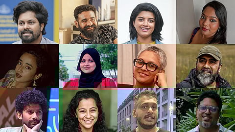 55th Kerala State Film Awards : (First row, L to R) Fasil Muhammed,  Sidharth Bharathan,  Lijomol Jose, Sayanora Philip (Second row, L to R) Zeba Tommy, Shamla Hamza, Jyothirmayi, Ajayan Chalissery (Third row, L to R) Christo Xavier, Darshana Rajendran, Girish AD, Lajo Jose
