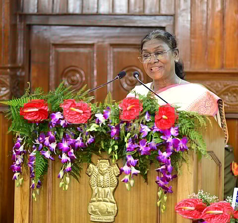 President Droupadi Murmu at special session of the Uttarakhand Legislative Assembly. 